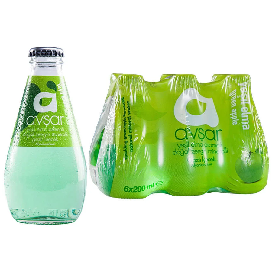 Avşar Yeşil Elma Aromalı Maden Suyu 24 x 200 ml