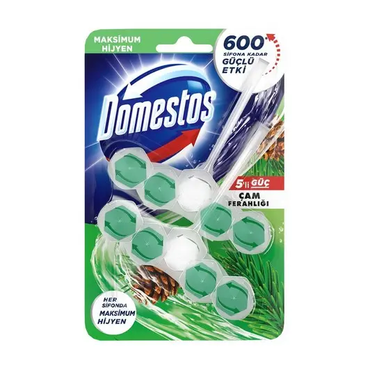 Domestos Wc Blok Çam Ferahlığı 5'li Güç 2'li Paket