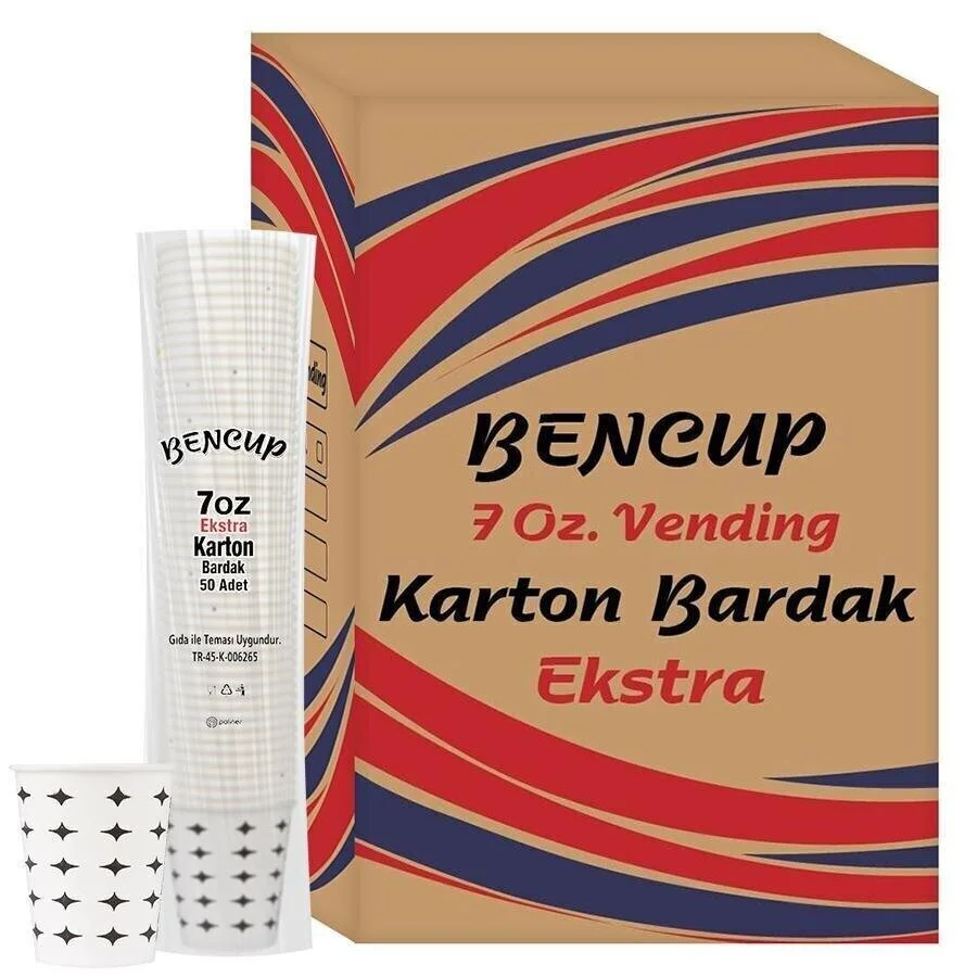 Bencup Karton Bardak Yıldız Desenli 7 oz 3000'li Koli