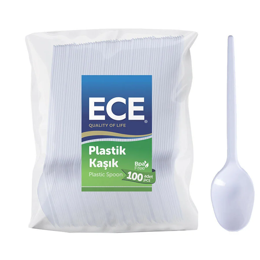 Ece Plastik Kaşık Eko Beyaz 100'lü